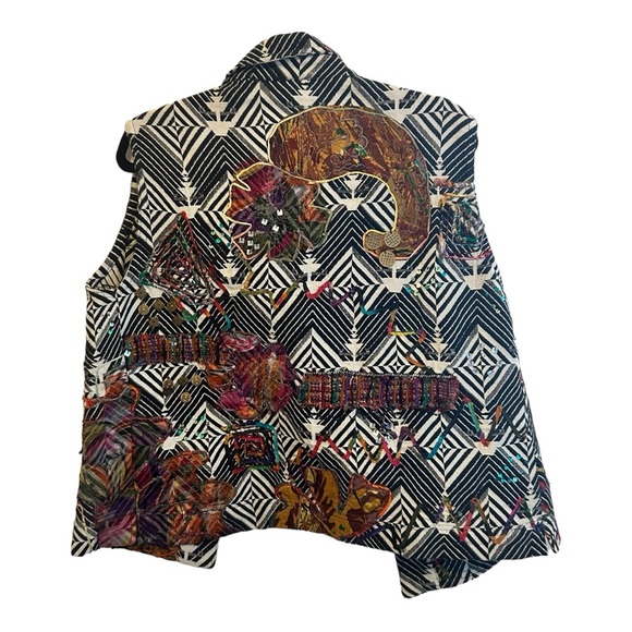 Chico’s Boho Multimedia Vest Size 3 - Picture 2 of 10